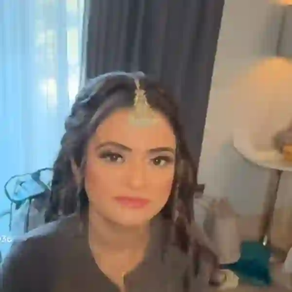Bridal hair and makeup styled by Priya